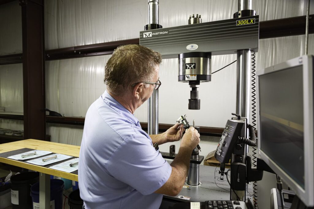 Quality testing at Western Forge & Flange